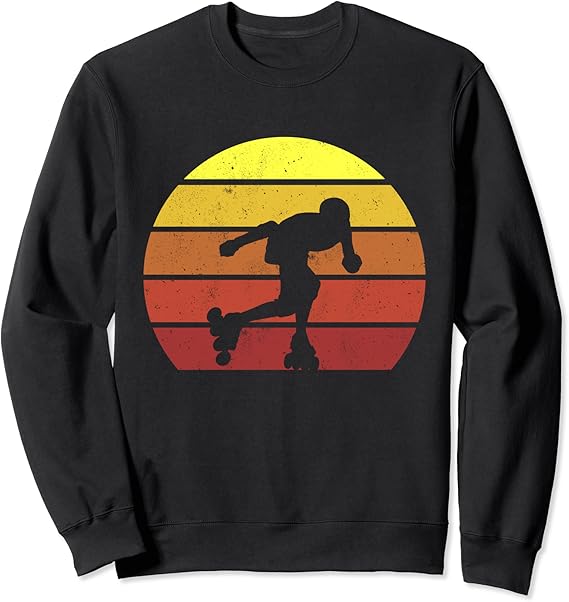Roller Skate Vintage Skating 70s 80s Retro Sweatshirt Amazon.co.uk